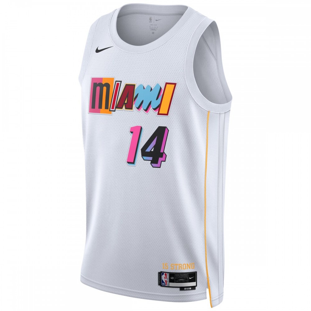 Tyler Herro Miami Heat Unisex 2022/23 Swingman Jersey - City Edition - White-Pro Kit Vault | Brand New 26/27 Sports Jerseys